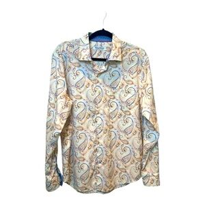 Tommy Bahama Newport Coast Long Sleeve Button Up Paisley Print Men Shirt Size M